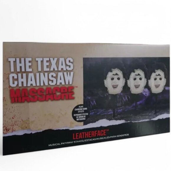 The Texas Chainsaw Massacre Leatherface Pathway LED Stakes Halloween Decor NEW - Picture 6 of 9
